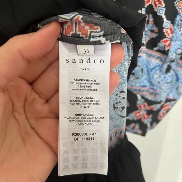 Sandro Rjoel Printed Midi Dress - Picture 11 of 11